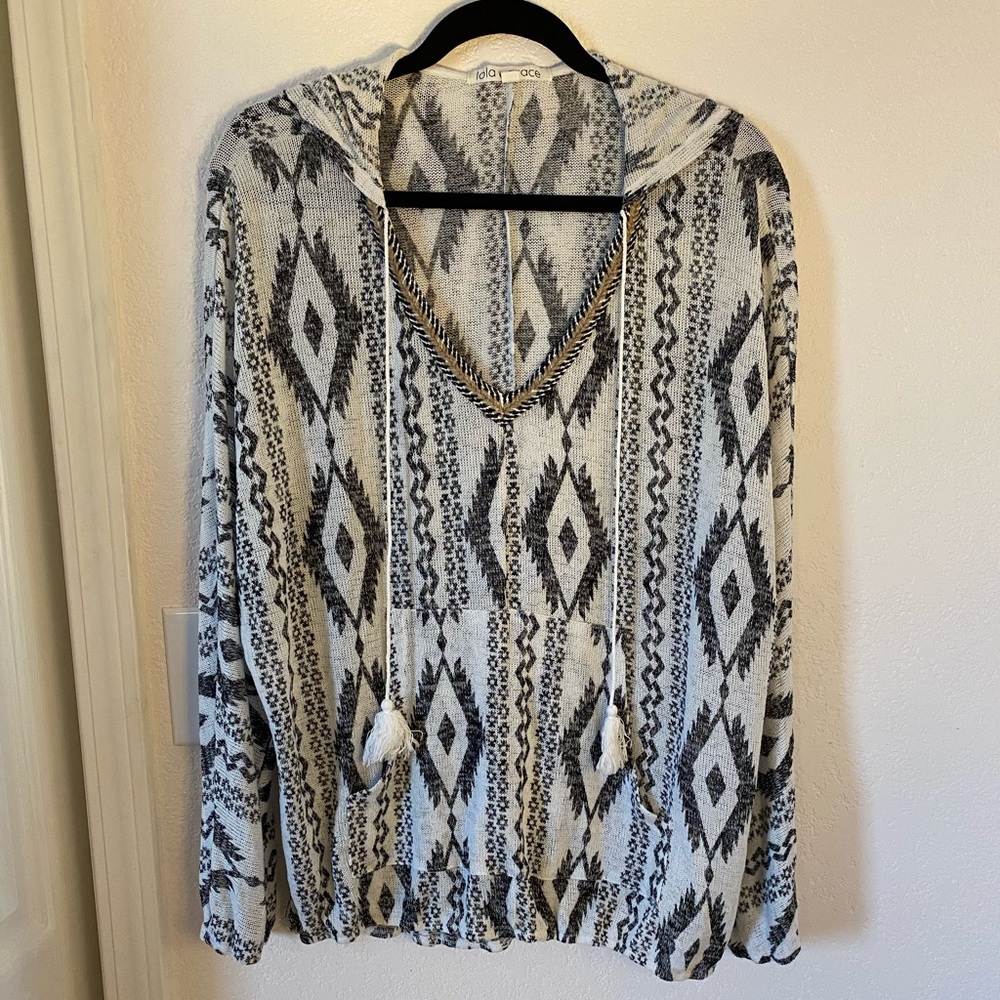Lightweight knit hoodie